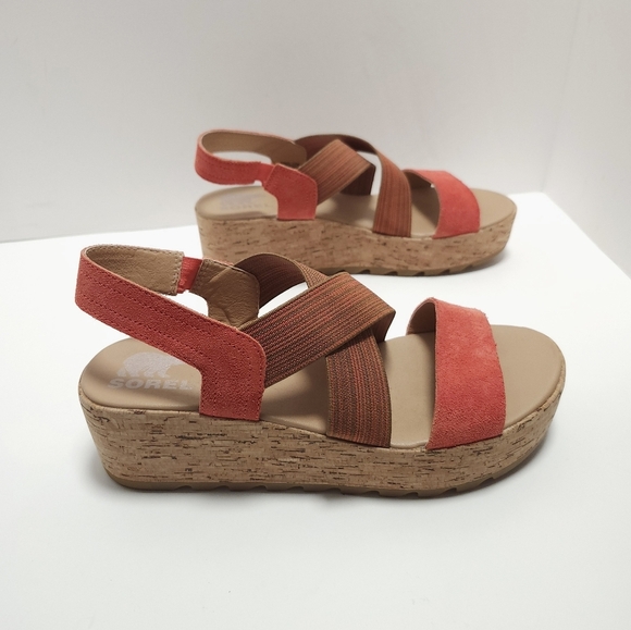 Sorel Cameron Womens Platform Wedge Slingback Sandals Size 10 - Picture 2 of 7